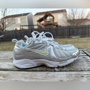 Nike Silver and White Sneakers